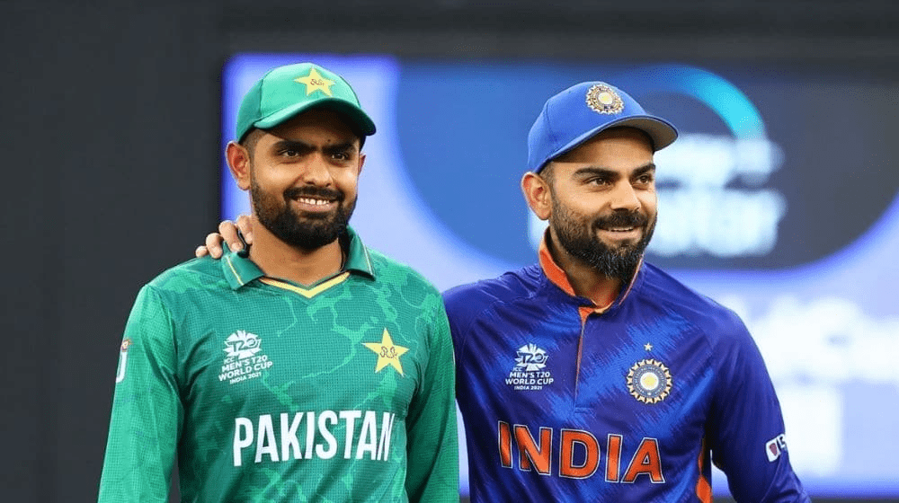 Babar Azam and Virat Kohli during Asia Cup practice