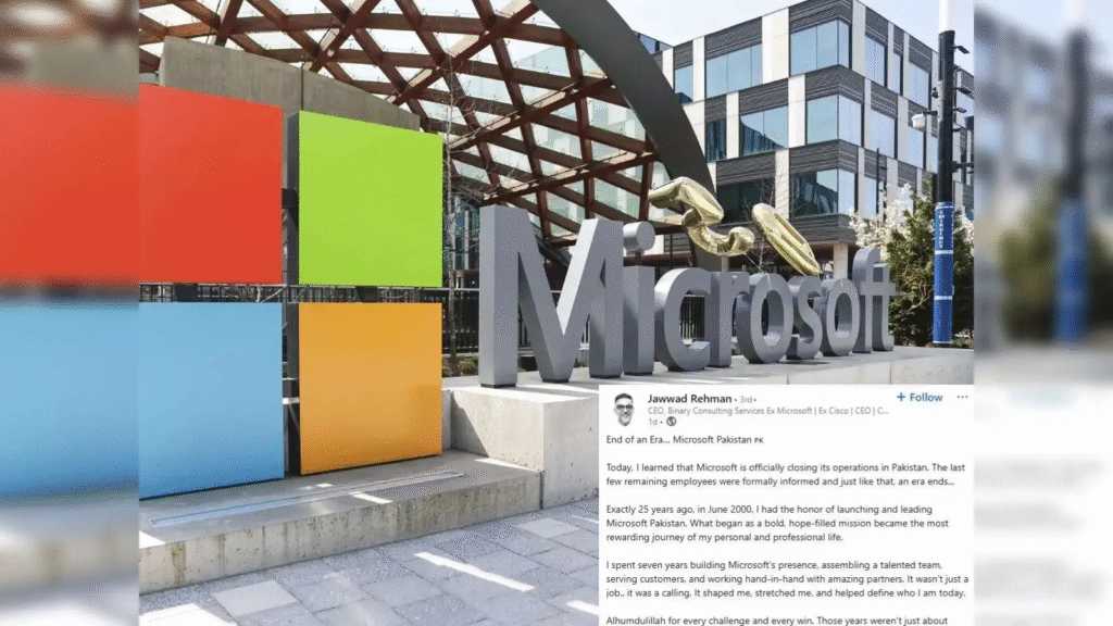 Microsoft Layoffs 2025: Microsoft building reflecting the corporate giant behind livelihoods lost