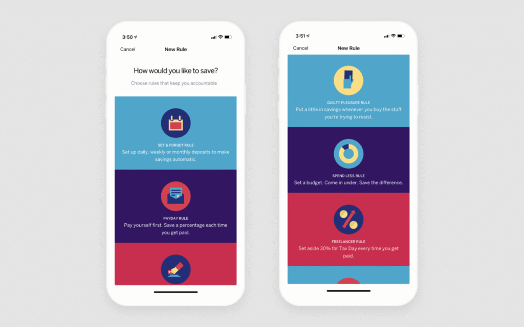 A smartphone screen showing budgeting apps

