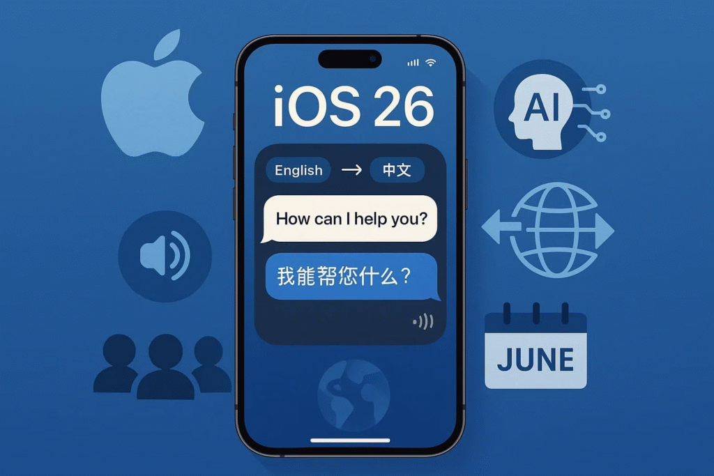  iOS 26 live translation on FaceTime
 iPhones now support instant voice and video translation.
