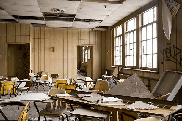 Poor classroom conditions in Pakistan’s public schools.



